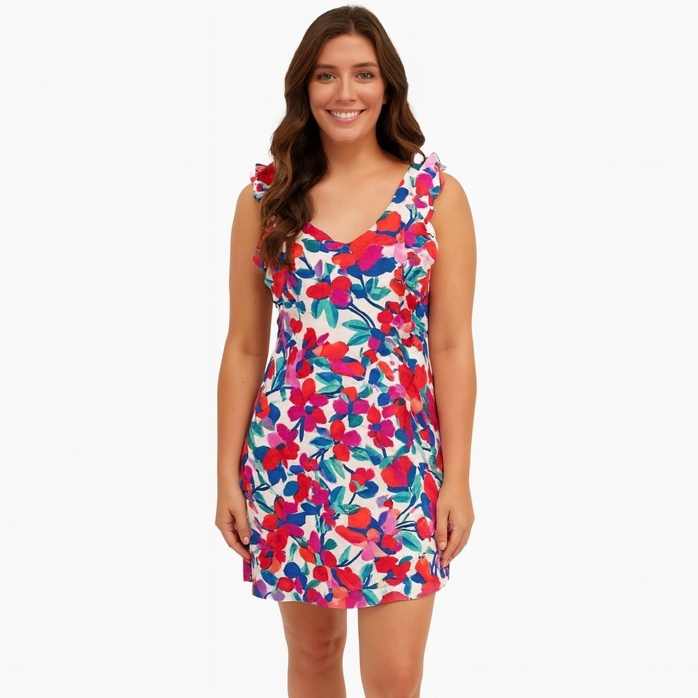 Karlie Bright Floral Mini Dress Size L